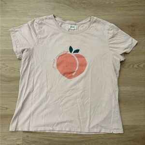 Pact Peach Cotton Short Sleeve Shirt